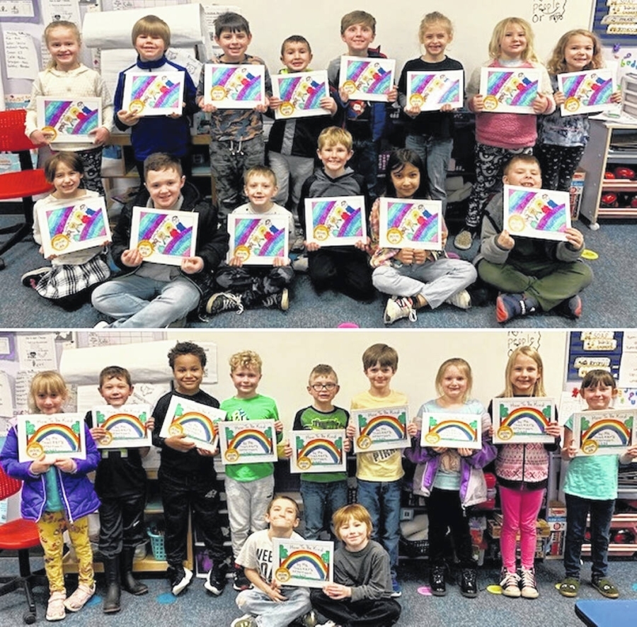 collage of students holding pictures