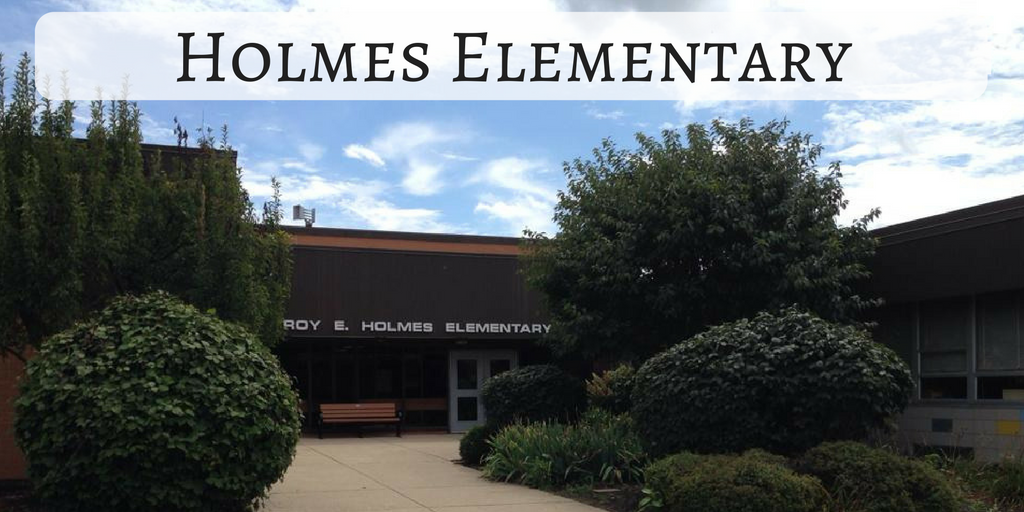 Holmes Elementary building entrance